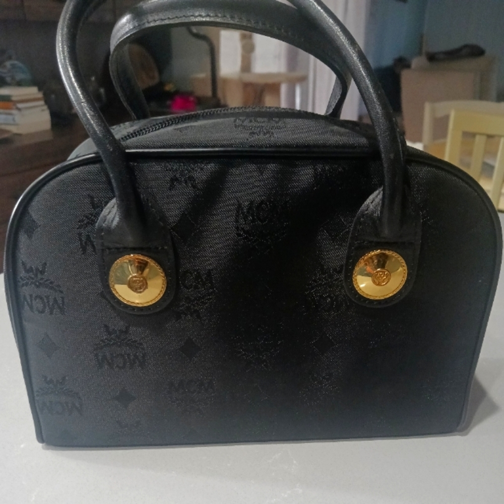 MCM black Nylon Structured handbag